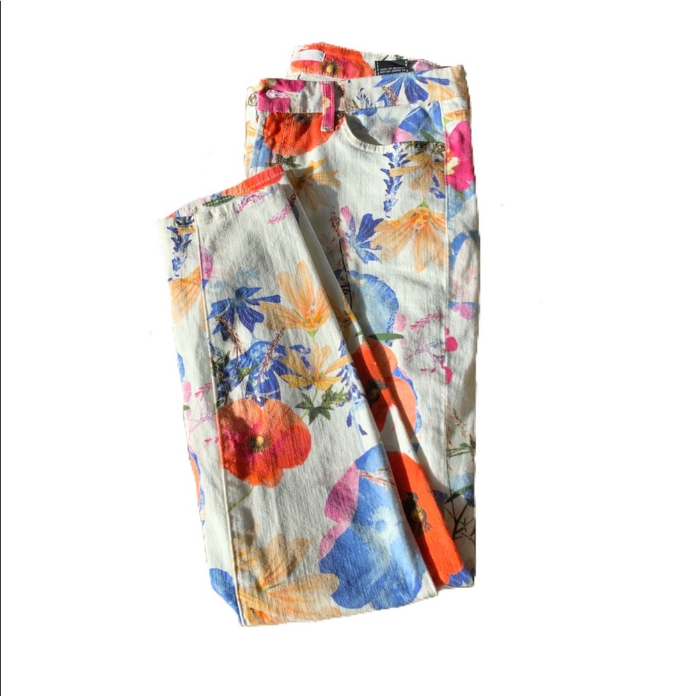 Seven 7 For All Mankind flower print skinny jeans -  size 8